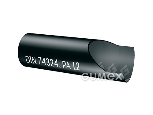 PA Rohr für Luft JG, 4x1mm, 45bar bei 20°C, PA12, -40°C/+100°C, schwarz, 